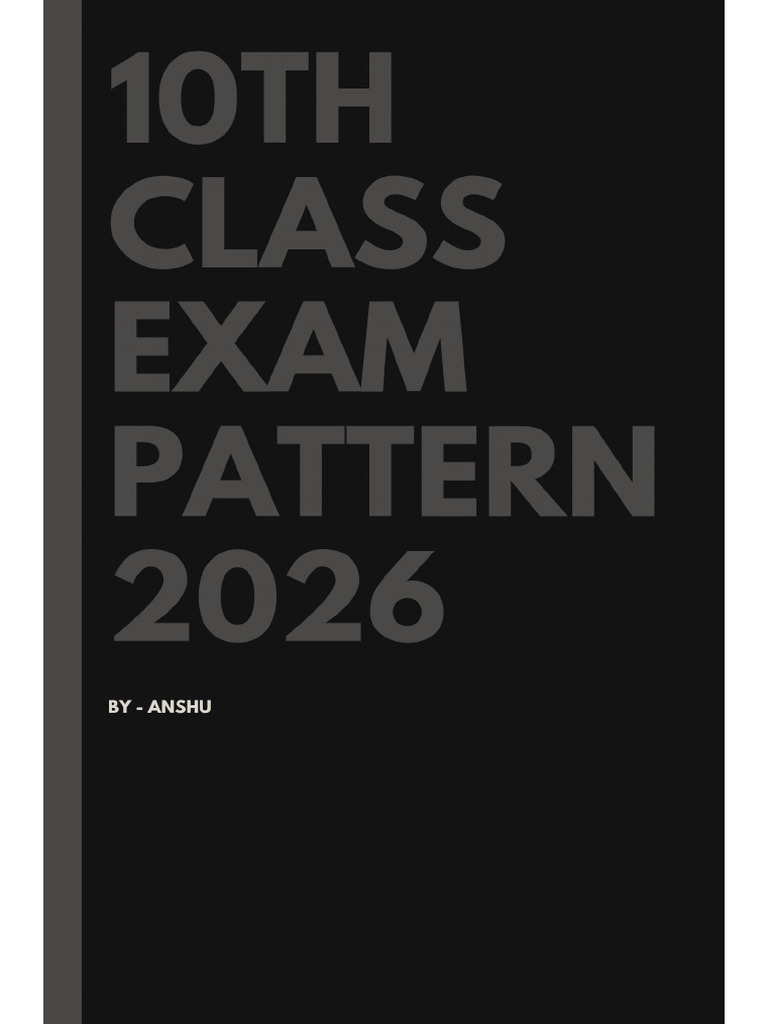 10th Class Exam Pattern 2026 | PDF