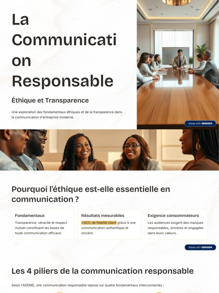 Communication Responsable : Éthique et Transparence | PDF | Crédibilité