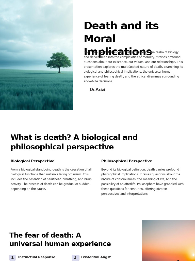 Moral Implications of Death Explained | PDF | Death | Afterlife