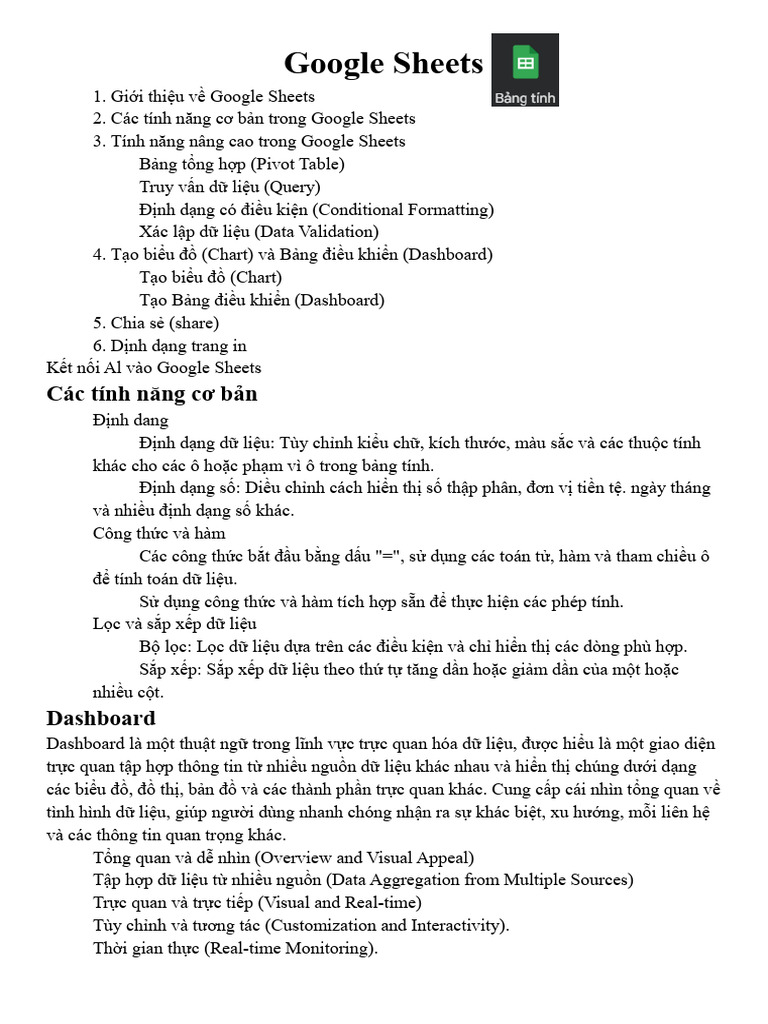 Google Sheets | PDF