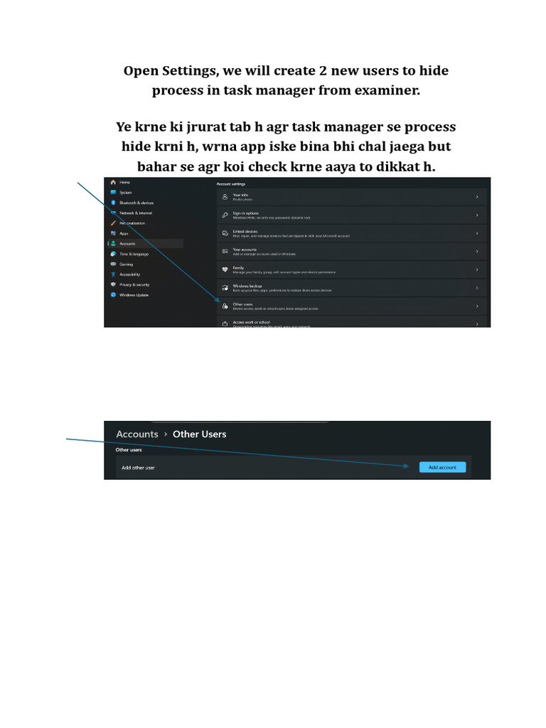 Hide Processes in Task Manager Guide | PDF