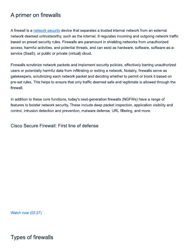 Firewall | PDF