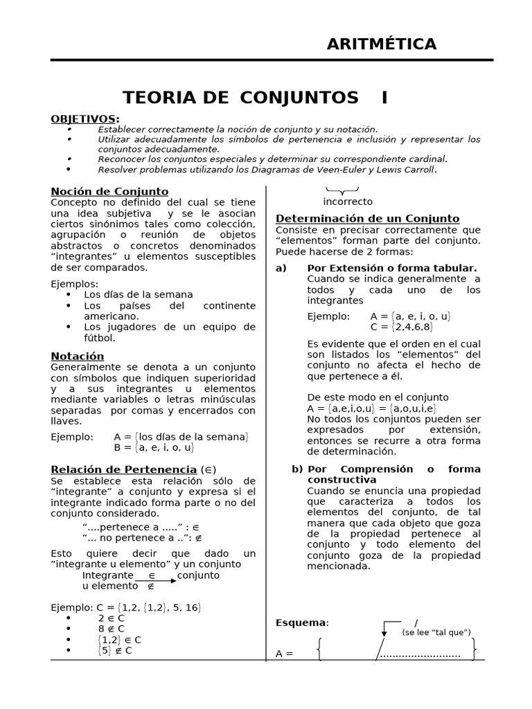 Teoría de Conjuntos: Fundamentos y Aplicaciones | PDF | Conjunto ...