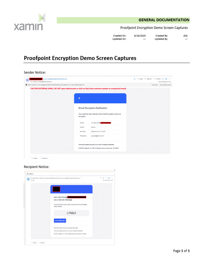 ProofPoint - Encryption Documentation | PDF