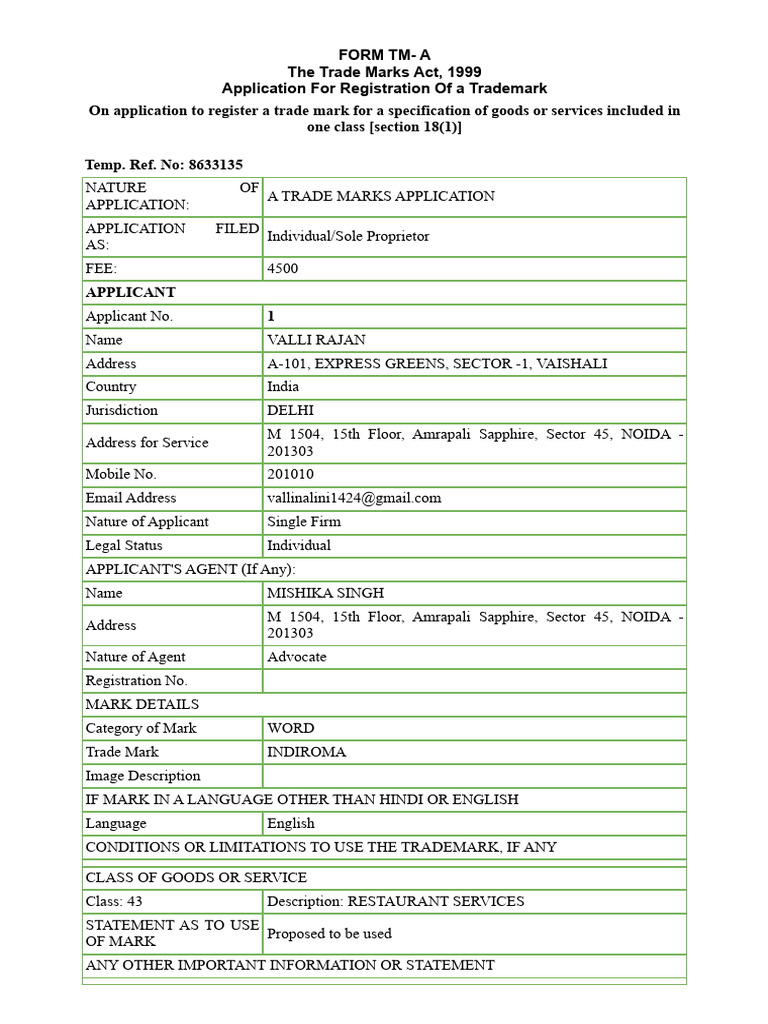 Draft Application 04052023 | PDF
