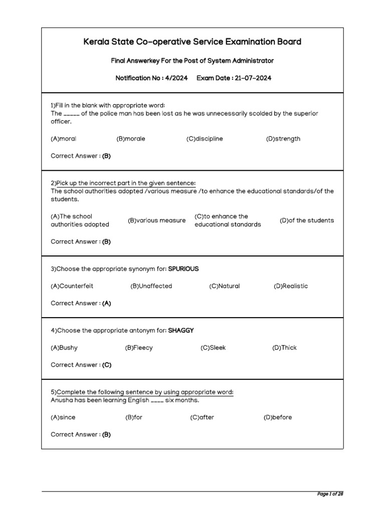 System Administrator Final Answerkey | PDF