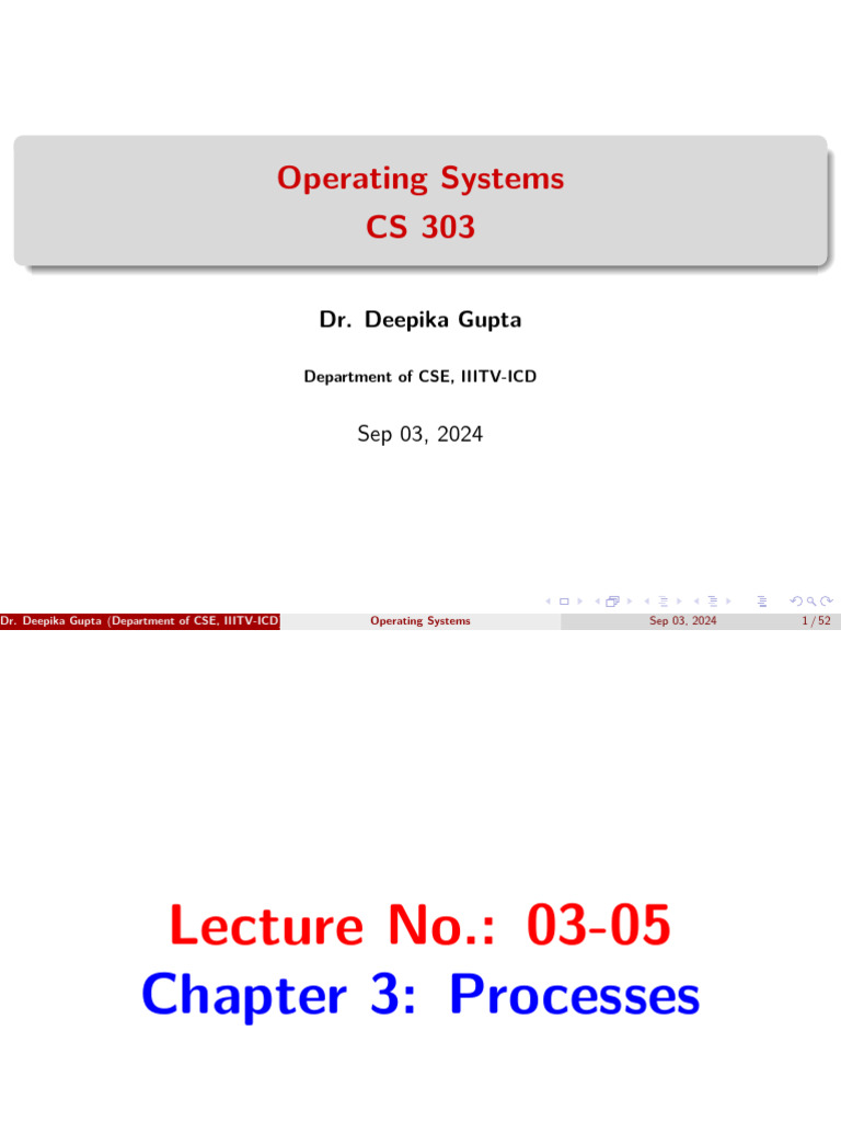 CS206_Ch3 | PDF | Process (Computing) | Operating System
