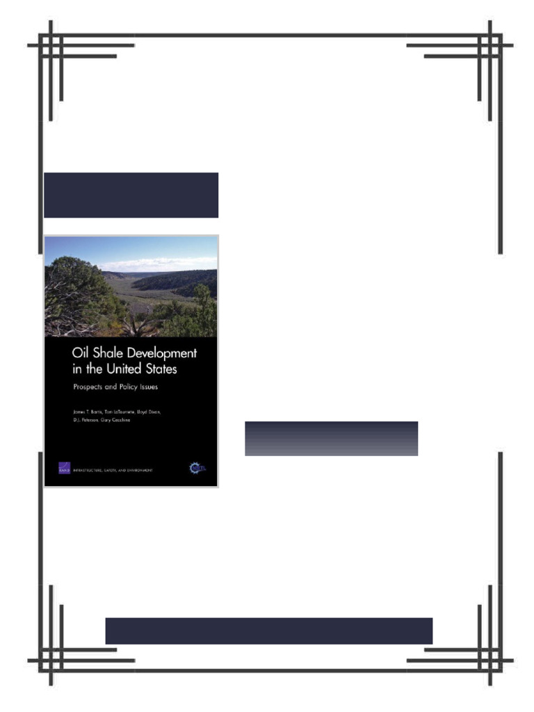 Oil Shale Development in the United States Prospects and Policy Issues ...