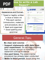 Post-Laboratory Report Writing Guide | PDF | Experiment | Data