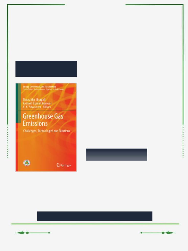 Greenhouse Gas Emissions Challenges Technologies and Solutions ...