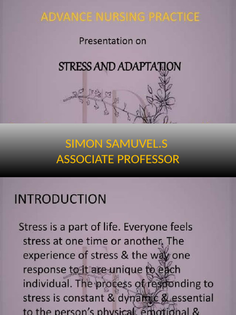 Stress and Adaptation | PDF