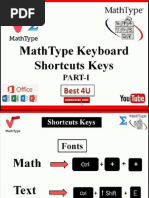 MathType Shortcut Keys Guide | PDF