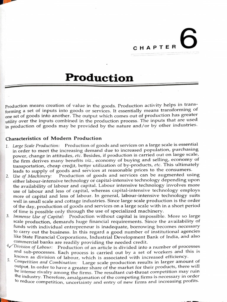 Modern Production Characteristics Explained | PDF | Labour Economics ...