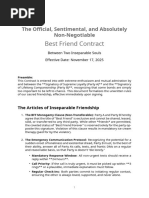 Fun Friendship Contract Template | PDF