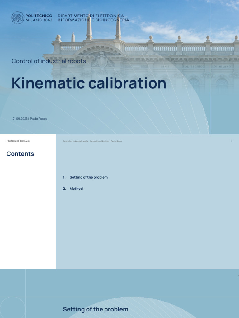 Kinematic Calibration for Robots | PDF | Kinematics | Applied Mathematics