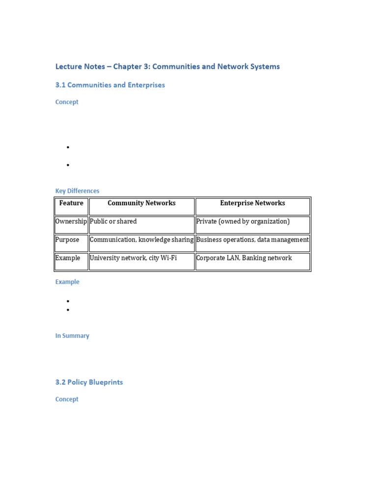 3.Lecture Notes Communities and Network Systems | PDF | Computer ...