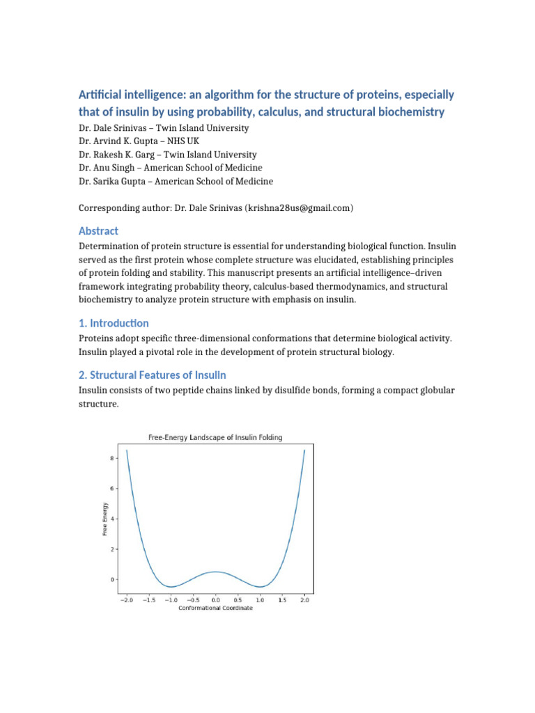 AI Algorithm for Protein Structure Analysis | PDF
