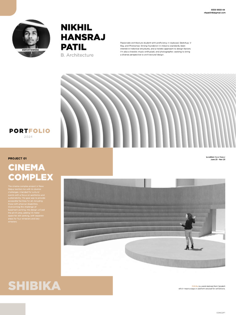 2024 Architecture Portfolio of Nikhil Patil | PDF