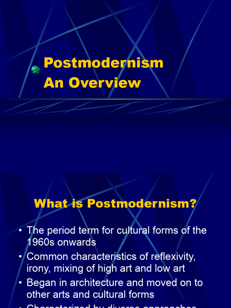 Postmodernism Handout | PDF | Modernism | Discourse