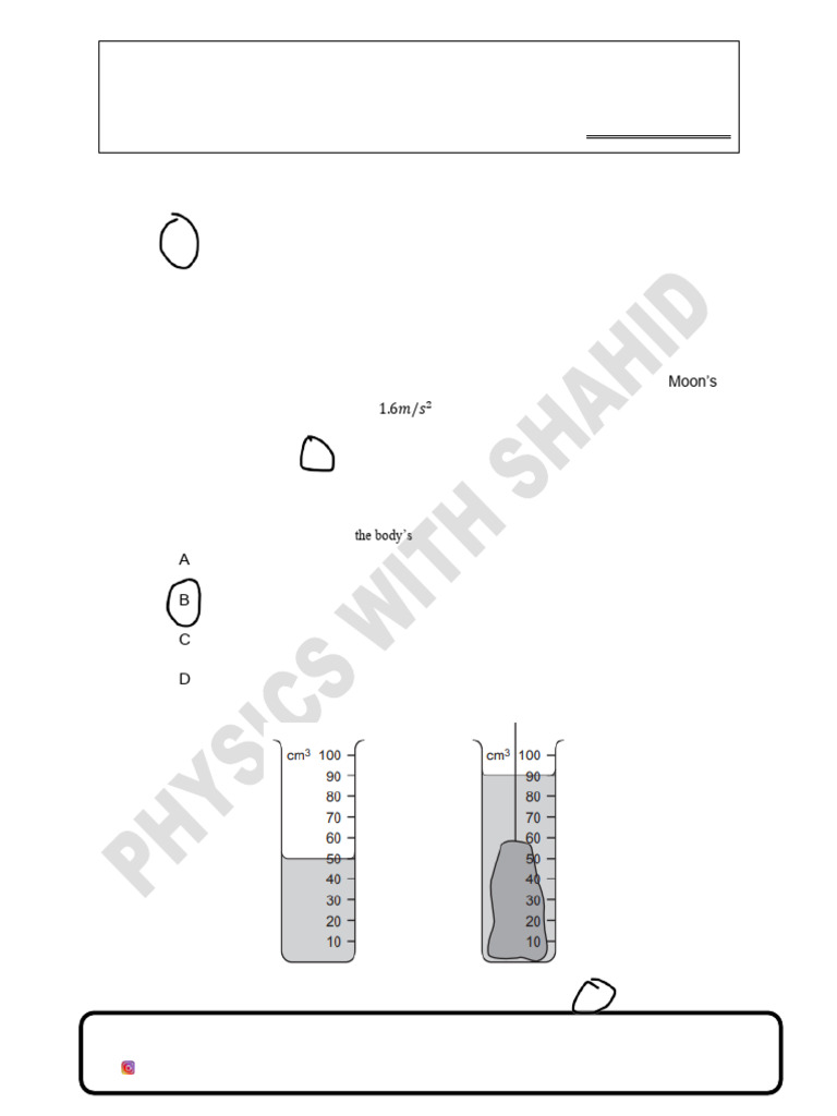 Mass, Weight & Density O Level Test Green Hall | PDF | Weight | Mass