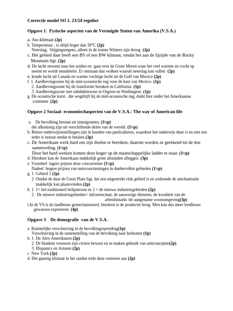 Correctie Model SO 1 | PDF
