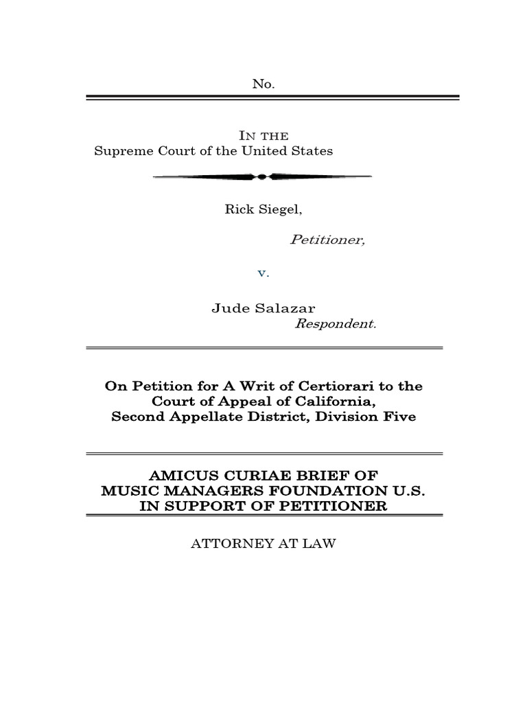 Amicus Brief on Talent Agencies Act | PDF | Appeal | Supreme Court Of ...