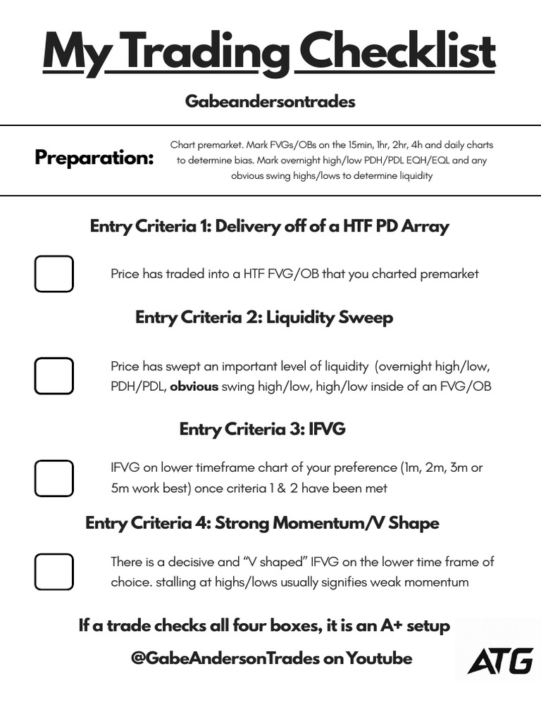 Trading Checklist | PDF