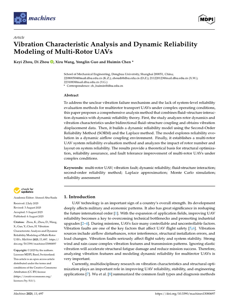 Vibration Characteristic Analysis and Dynamic Reliability Modeling of ...