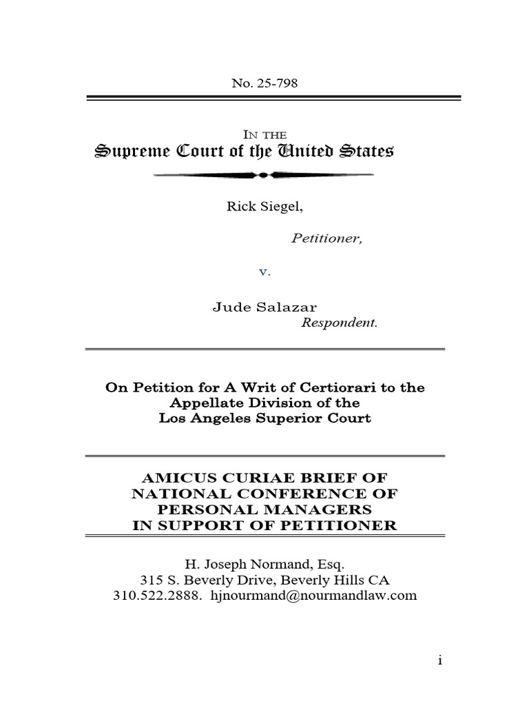 DRAFT NCOPM Amicus Brief Scotus | PDF | Amicus Curiae | Legal Remedy