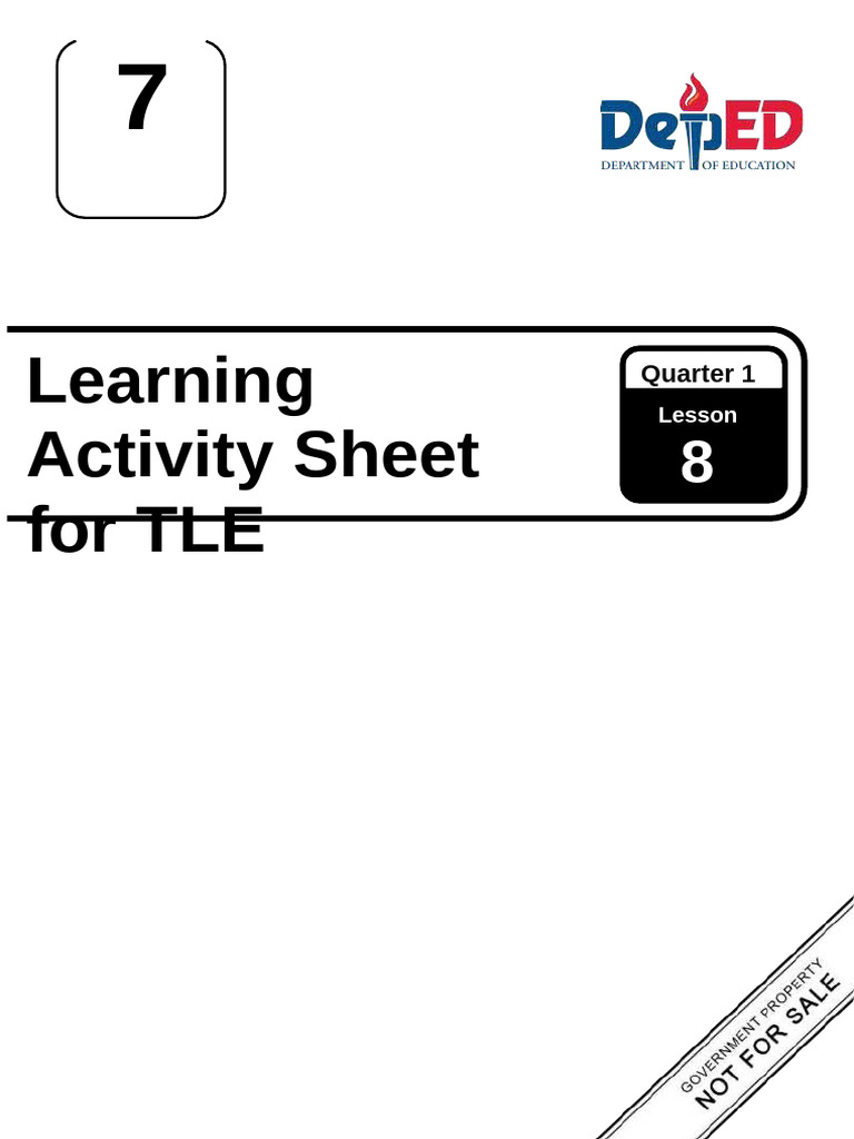 WS TLE 7 Lesson 8 Week 8 | PDF | Data | Data Analysis