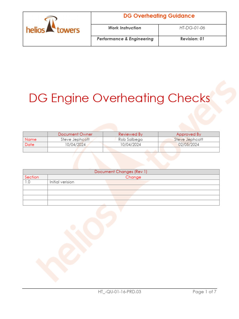 DG Engine Overheating Troubleshooting Guide | PDF | Radiator | Thermostat