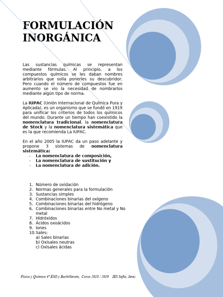 Form Inor Iupac 2005 Sep 2018 | PDF | Hidróxido | Ácido