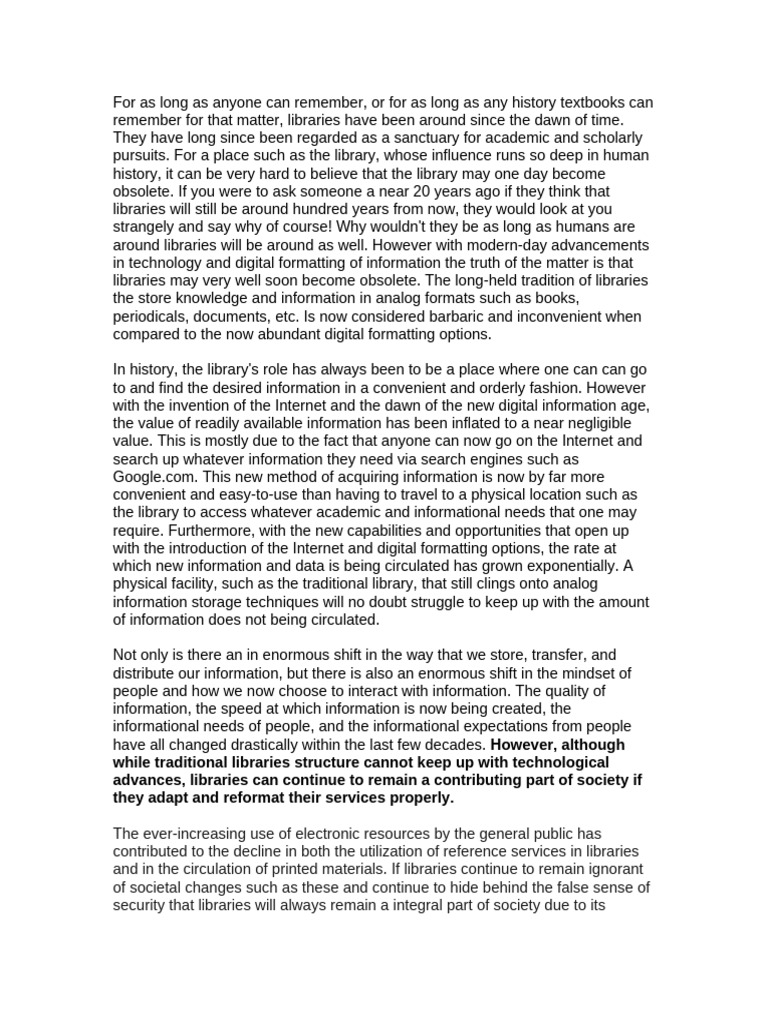 The Future of Libraries in the Digital Age | PDF | Libraries | Information