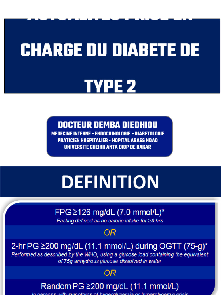 Prise en charge du diabète de type 2 | PDF | Soins de santé ...