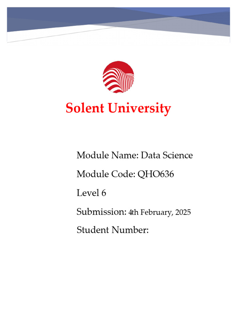 Data Science Module QHO636 Guide | PDF | Data | Data Analysis