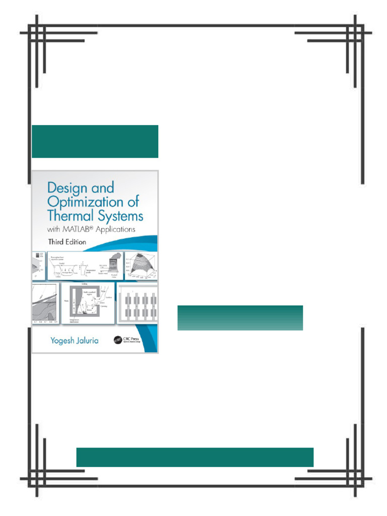 Design And Optimization Of Thermal Systems, With MATLAB® Applications ...