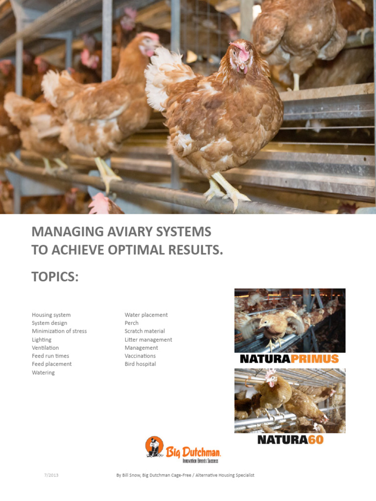 Managing Aviary Systems for Egg Production | PDF | Chicken | Birds