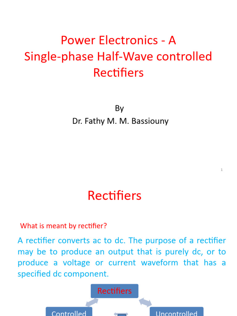 Half-Wave Controlled Rectifiers Explained | PDF | Rectifier | Power ...