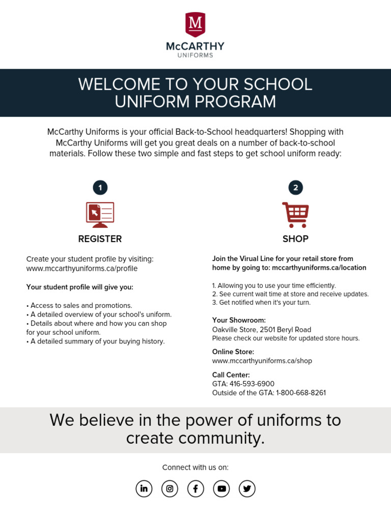 McCarthy School Uniform Program Guide | PDF | Sock | Dress Codes
