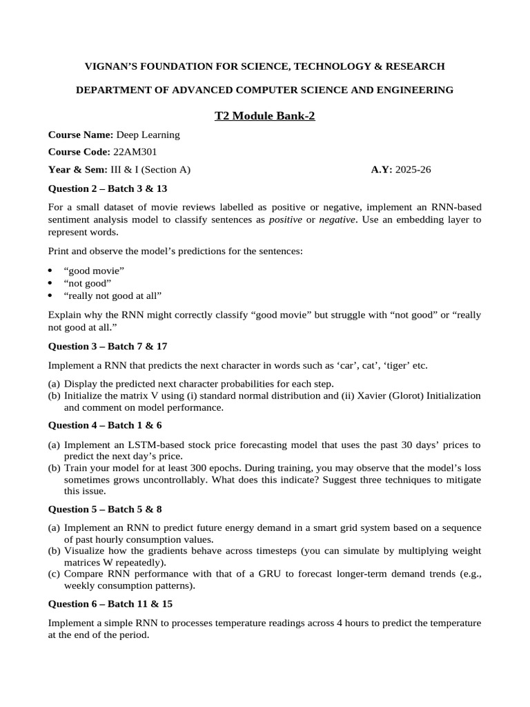 Deep Learning RNN & GRU Implementation Guide | PDF | Applied ...