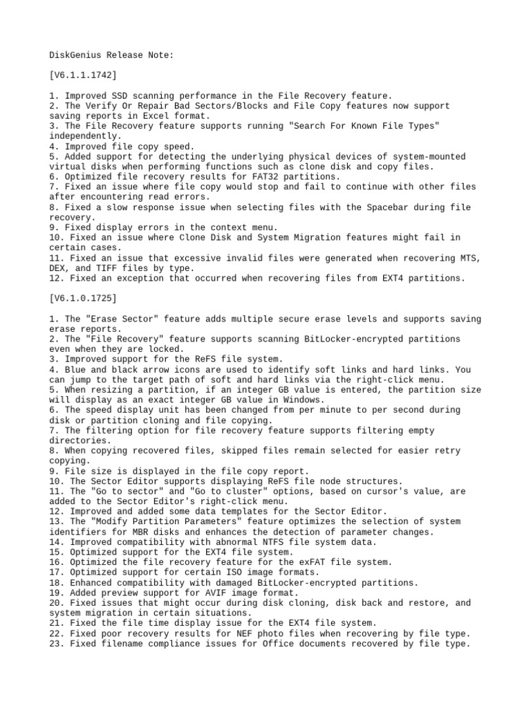 releasenote | PDF | File System | Computer File