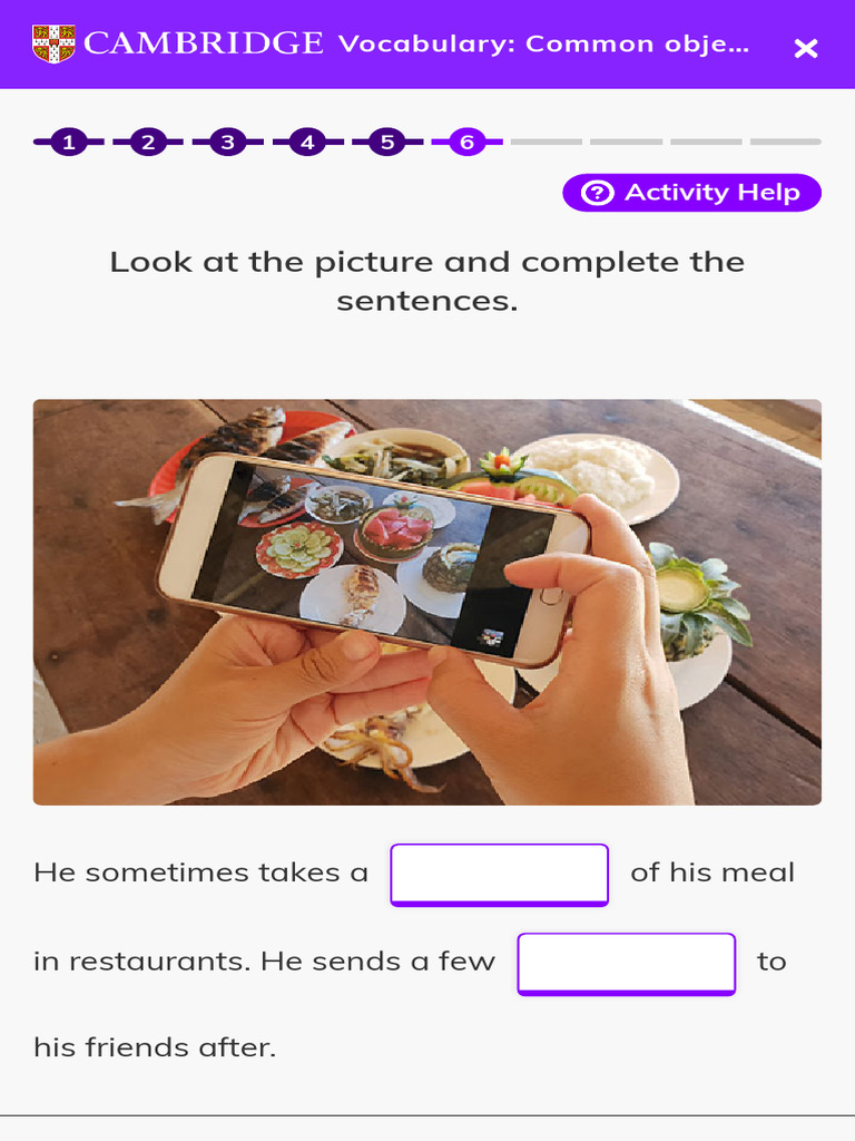 Vocabulary: Common Objects Activity | PDF
