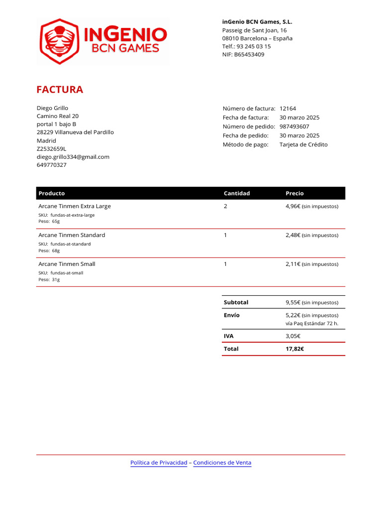Factura 12164 | PDF