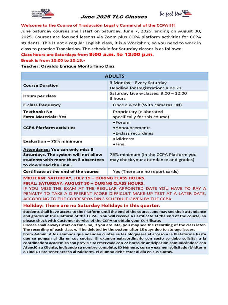 Adults - TLC Procedures Full June 2025 | PDF