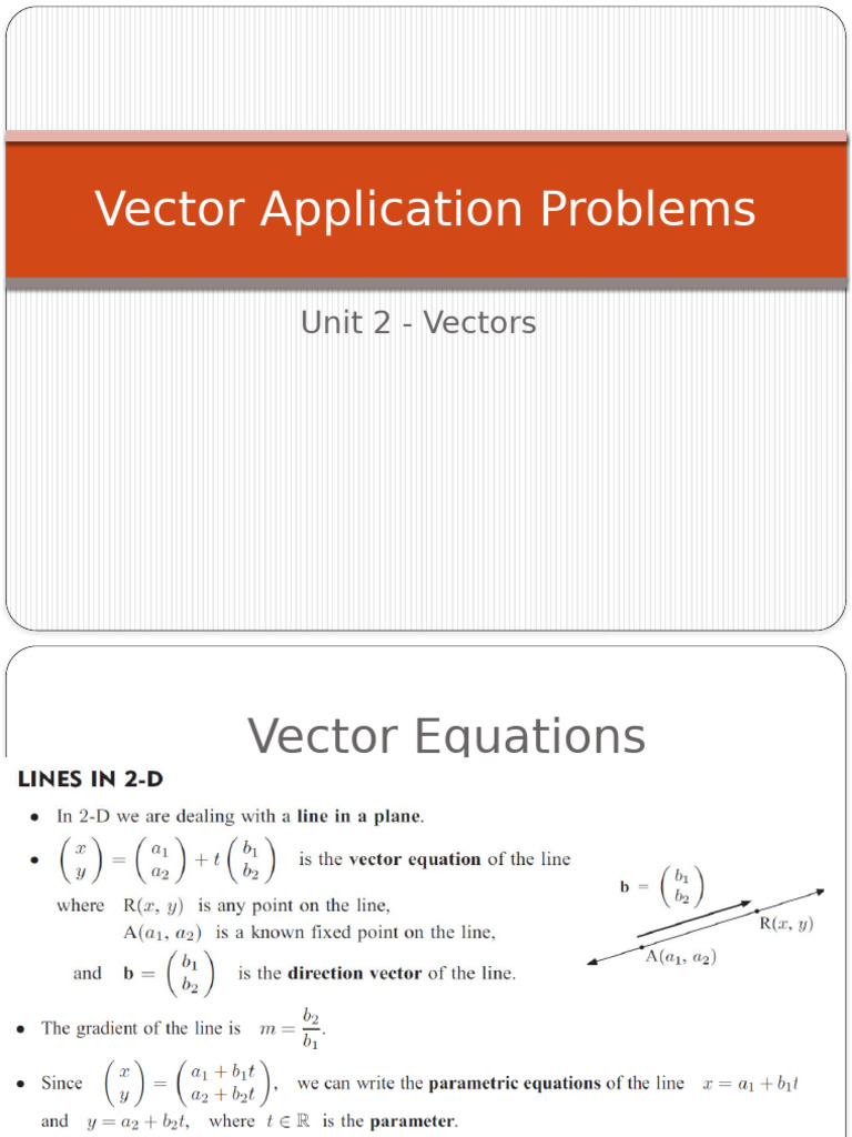 Vector Applications and Equations Guide | PDF
