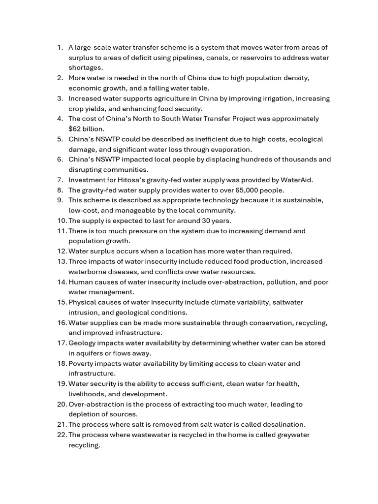 Document 7 | PDF | Water | Water Security