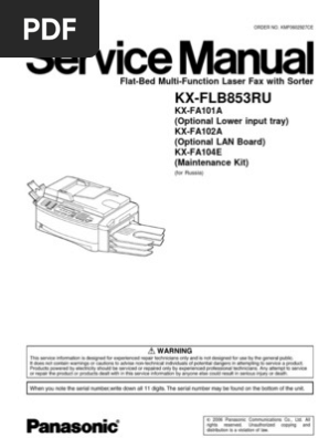 Panasonic Kx Flb853 Service Manual Pdf Image Scanner Microsoft Windows