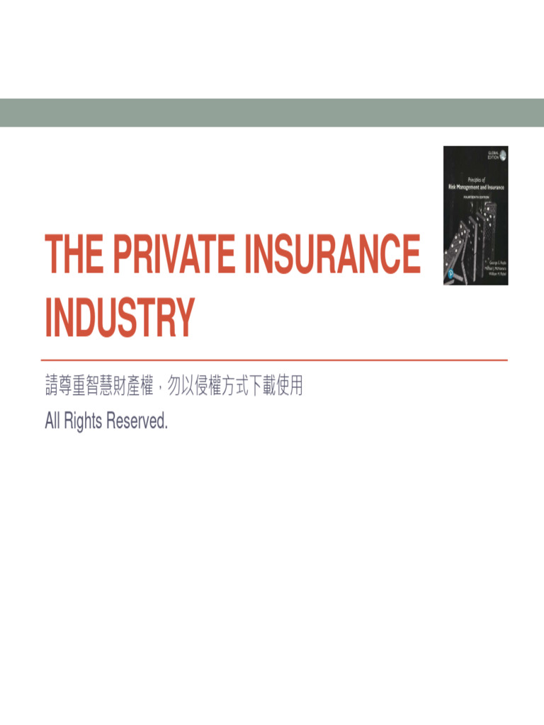 Types of Private Insurers Overview | PDF | Insurance | Reinsurance