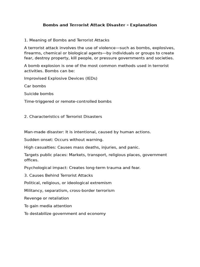 Understanding Bombs and Terrorism | PDF | Bomb | Improvised Explosive ...