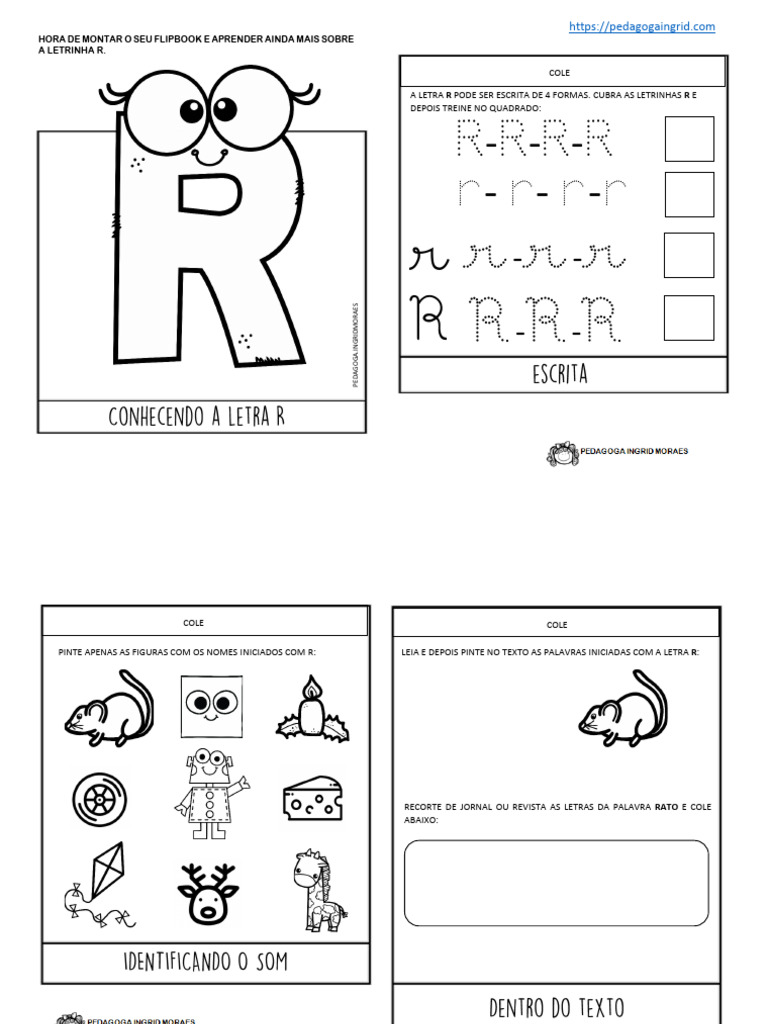 Aprenda a Letra R com Atividades | PDF | Blog | Direitos Autorais